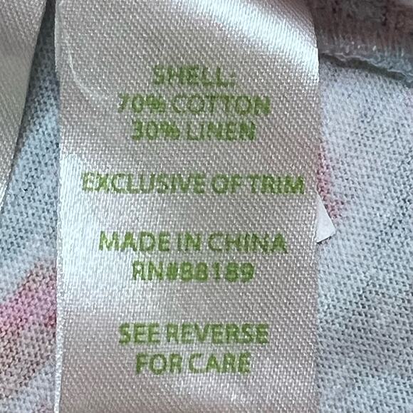 Lilly Pulitzer Linen Blend Coastal Print Dress with Pom-Pom Trim Size Small - Picture 9 of 11